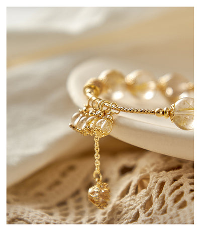 Pulsera de Cristal Cuarzo Rubio con Energía de Abundancia - Image 5