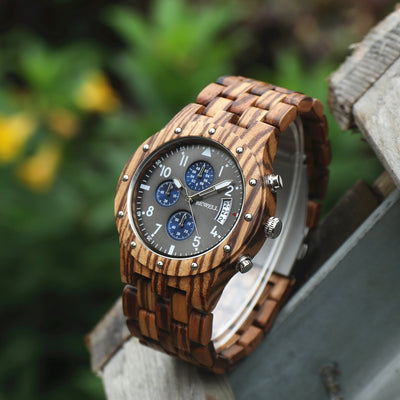 Reloj de Madera para Hombre con Agujas Luminosas - Estilo Moderno y Elegante - Image 10