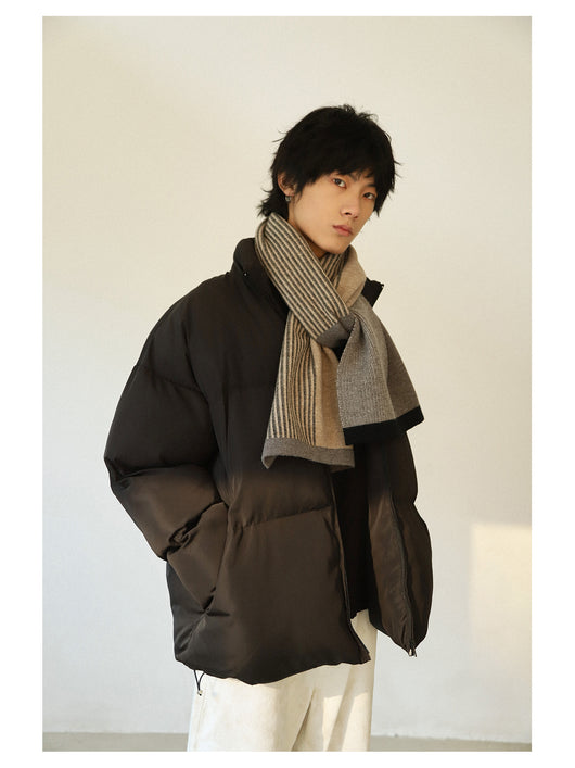 Bufanda Reversible a Rayas con Bloques de Color - Calidez y Grosor Premium - Image 16