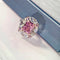 Anillo de Plata Esterlina 925 Marquesa Bubblegum 4 Quilates