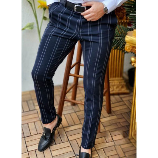 Pantalones Rectos a Rayas para Hombre - Image 7