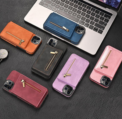 Funda para Teléfono con Bolsillo Lateral, Cierre de Cremallera y Correa de Muñeca - Image 8