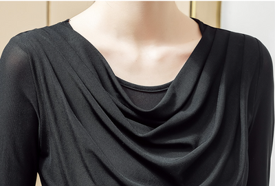 Blusa Plisada de Color Sólido para Mujer - Image 17