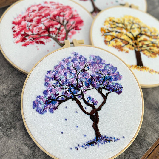 Kit de Bordado Principiante con Árbol Colgante - Pintura Textil - Image 2