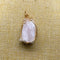 Hand-Wound Twisted Irregular Crystal Rough Stone Necklace Rosado crystal