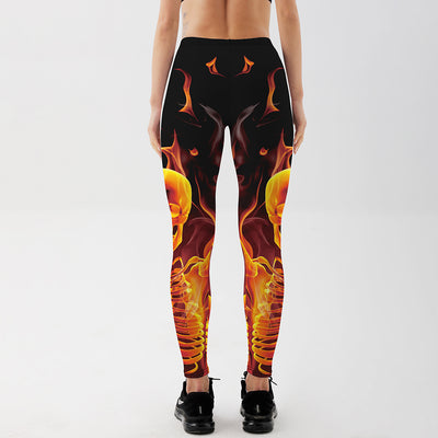 Pantalones Yoga Estampado Calavera Personalidad Halloween - Image 8