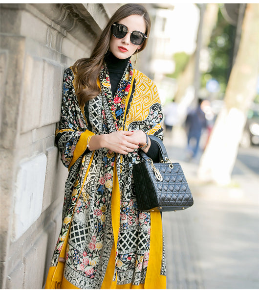 Suéter Oversized de Cachemira a Cuadros Lujo Invierno para Mujer - Image 3