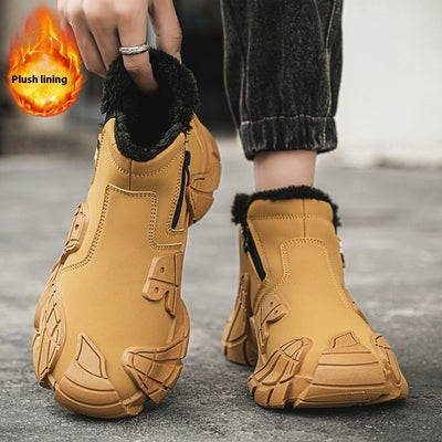 Botas Martin de Trabajo con Forro Polar y Diseño Sólido para Hombre