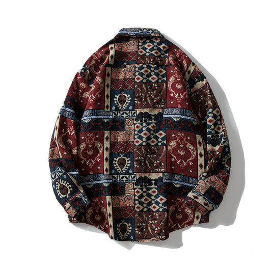 Camisa Suéter Impresa de Lana para Hombre - Corte Holgado Manga Larga - Image 8