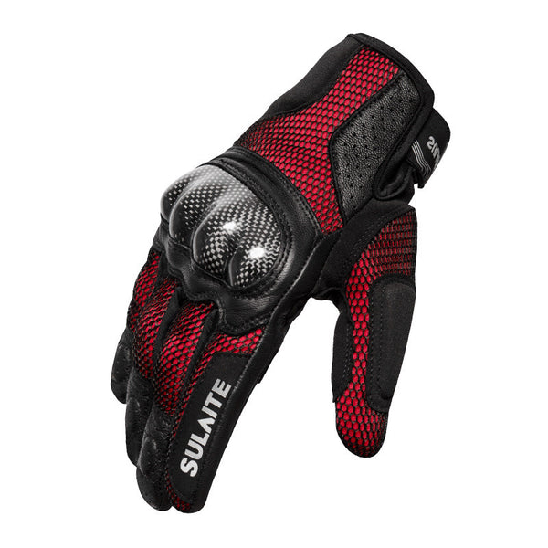 Guantes de Motociclista Transpirables en Fibra de Carbono con Protección Anticaída - Image 3