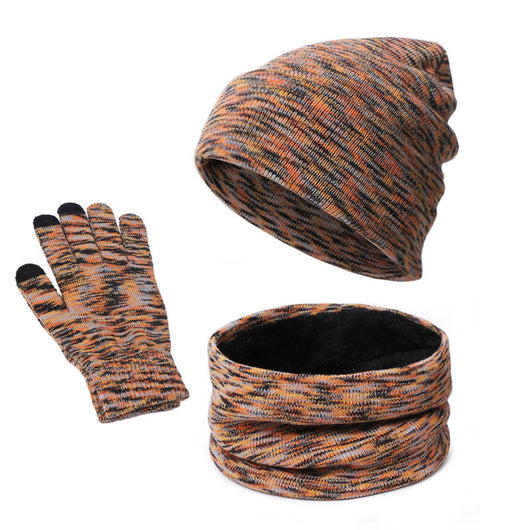 Conjunto Invernal 3 en 1: Gorro, Bufanda y Guantes Táctiles con Forro Polar