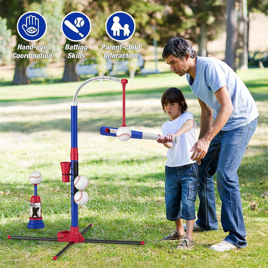 Máquina de Béisbol Automática Ajustable para Niños