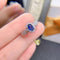 Anillo de Zafiro Natural con Gemas de Diamante Coloreado