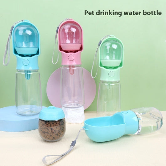 Botella Dispensadora de Agua Portátil para Perros con Almacenamiento