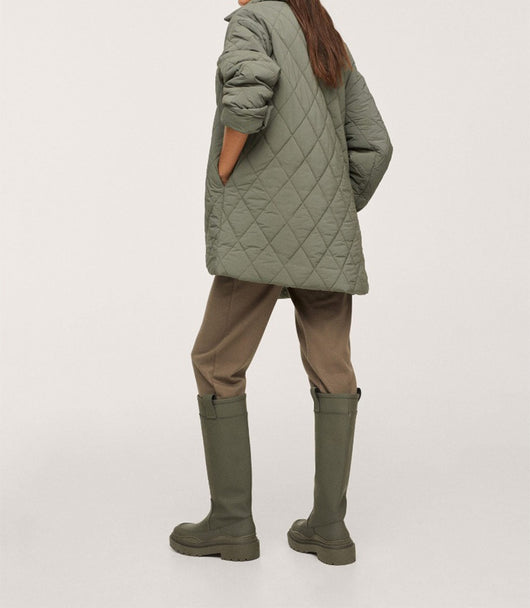 Abrigo Reversible Cálido para Invierno con Bolsillos y Solapa - Image 2