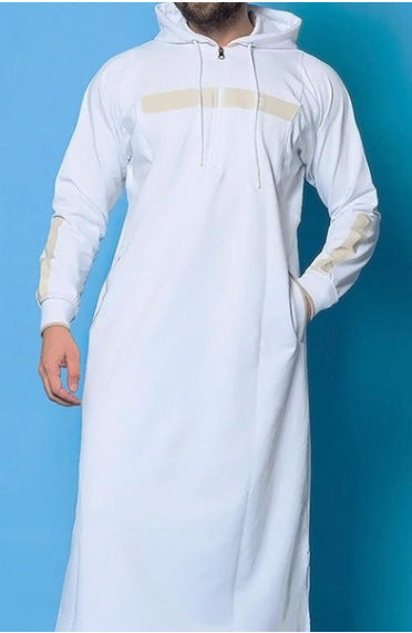 Túnica Islámica Hombre con Capucha y Bolsillos - Thobe Saudí Premium - Image 9
