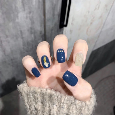 Uñas Postizas Removibles Diseño Fresa Corazón Mariposa Cortas - Image 44