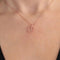 Collar de Plata 925 Corazón Solitario Chapado en Oro Rosa con Circón Blanco