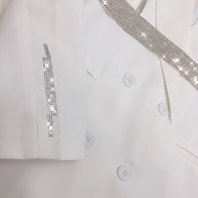 Blazer Doble Botonadura Blanco para Mujer - Traje Ejecutivo - Image 12