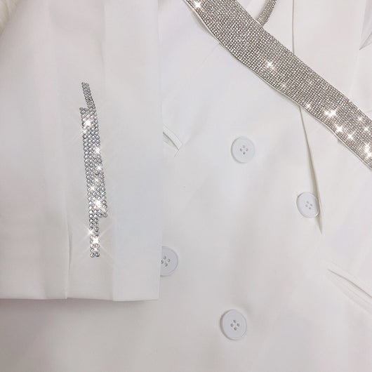 Blazer Doble Botonadura Blanco para Mujer - Traje Ejecutivo - Image 12