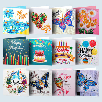 Tarjeta de Diamantes 5D - Pintura de Diamantes para Cumpleaños y Agradecimiento