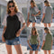 Blusa Raglan con Bloques de Color Estampados