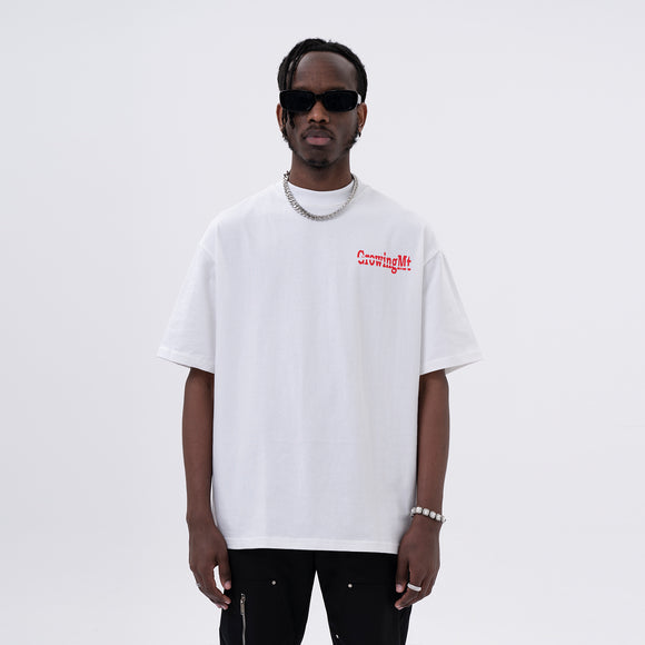 Playera Casual para Hombre con Estampado de Letras en la Espalda