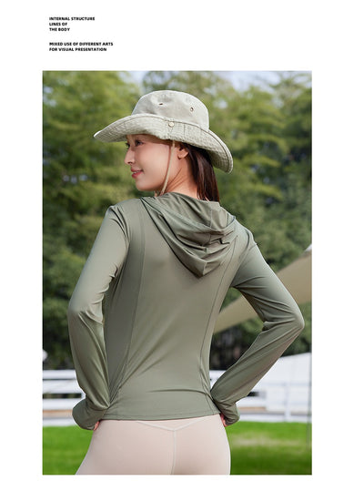 Chaqueta Yoga Ajustada UPF50 Protección Solar para Mujeres - Image 21