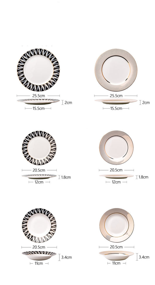 Juego de Vajilla de Porcelana Ósea Nórdica Lujo - Image 25