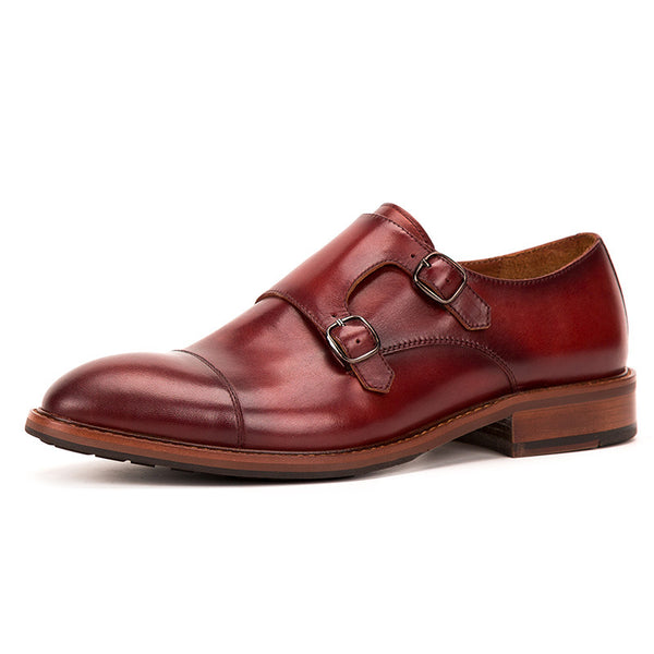 Zapatos Monk de Cuero Genuino Artesanales para Hombre - Calzado Formal Ejecutivo