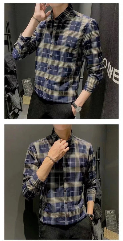 Chaqueta Camisa Slim Fit Coreana - Estilo Trendy para Hombre - Image 19