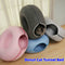 Donut Cat Tunnel House - Natural Felt Bed with Interactive Toys