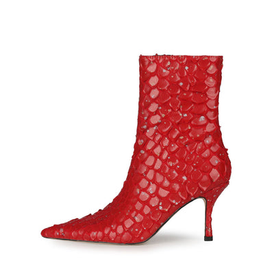 Botas Cortas Escamas de Pez Color Sólido Primavera - Image 5