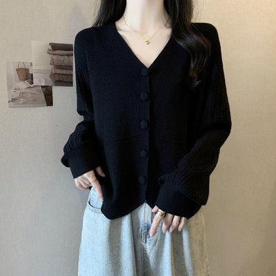 Cardigan Tejido Mujer Cuello V Slim Fit Hombros Rectos - Image 4