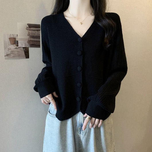 Cardigan Tejido Mujer Cuello V Slim Fit Hombros Rectos - Image 4