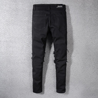 Jeans Negros de Hombre con Parches - Diseño Minimalista - Image 12