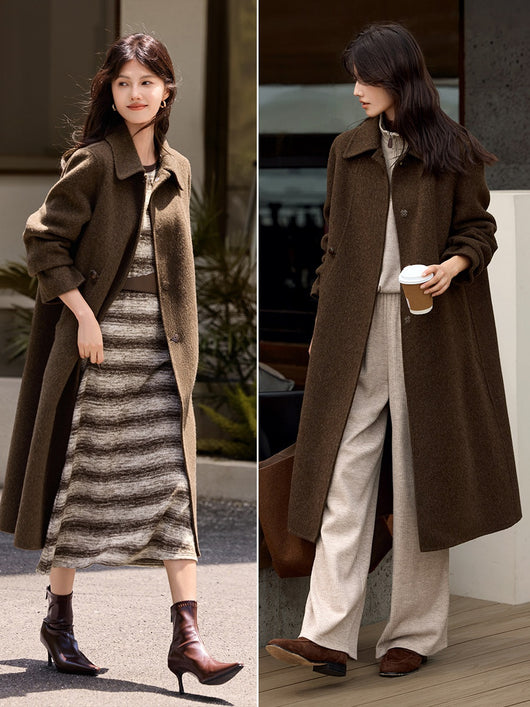 Abrigo Ejecutivo Reversible de Lana Doble Faz con Solapa Elegante - Image 4
