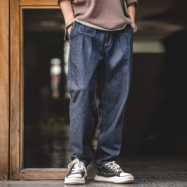 Jeans Sueltos con Cintura Elástica Lavados