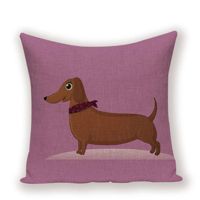 Funda de Cojín Salchicha Perro Teckel con Hongos - Image 24