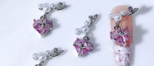 Accesorios de Nail Art en Circonita - Diseños Arco, Corazón, Luna e Irregular - Image 26