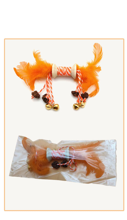 Juguete Interactivo para Gatos con Plumas, Campanas y Texturas de Masticación - Image 12