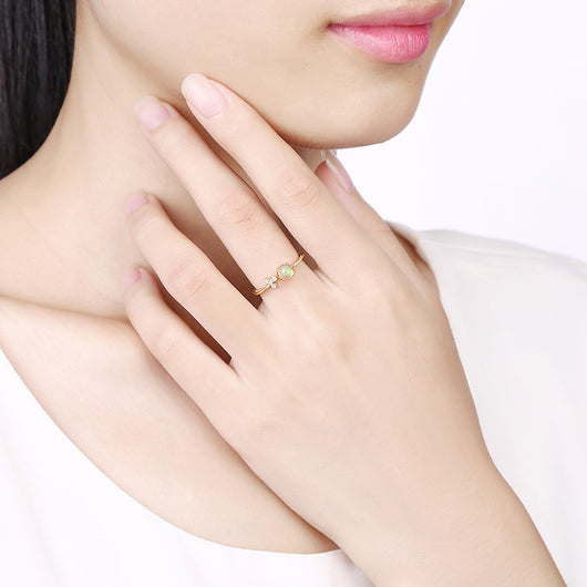 Anillo de Plata Esterlina con Piedra de Luna Natural y Diamantes Calados - Image 11