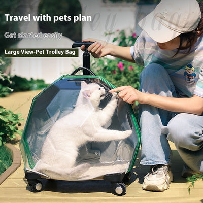 Carrito Transportín para Mascotas - Maleta Cápsula Espacial Transparente Grande - Image 3