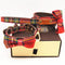 Collar Ajustable Tartán Rojo con Moño Desmontable para Gatos y Perros Pequeños