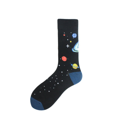 Calcetines de Algodón Estilo Universo Alien para Hombre - Image 13