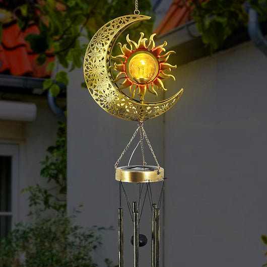 Lámpara Solar Colgante Luna y Sol - Decoración Exterior Elegante - Image 3
