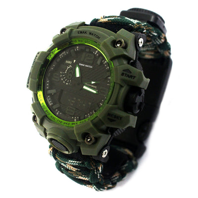Reloj de Supervivencia Táctico Impermeable con Cordón Paracaídas - Image 10