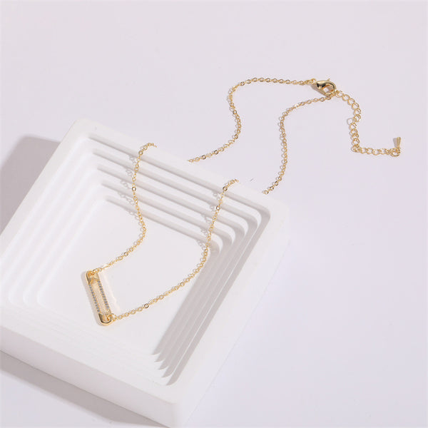 Dije de Circón con Clip Personalizado en Oro 14k - Collar Versátil