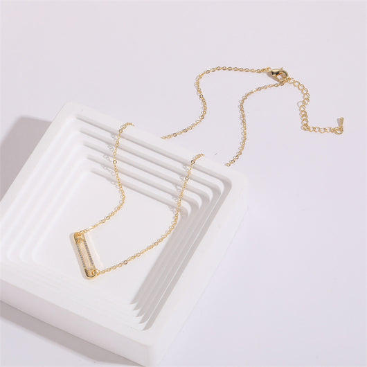Dije de Circón con Clip Personalizado en Oro 14k - Collar Versátil - Image 2