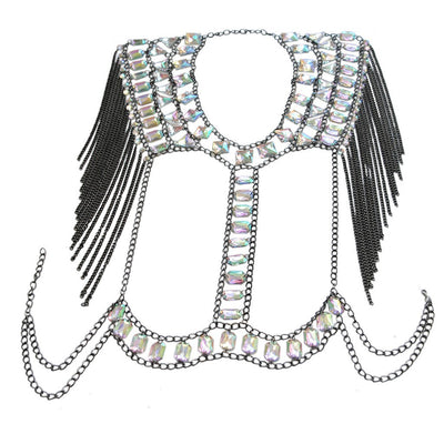 Cadena para Mochila con Gemas de Acrílico Dorado y Brillo - Image 4
